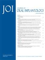 Journal of Oral Implantology Volume 46 Issue 3