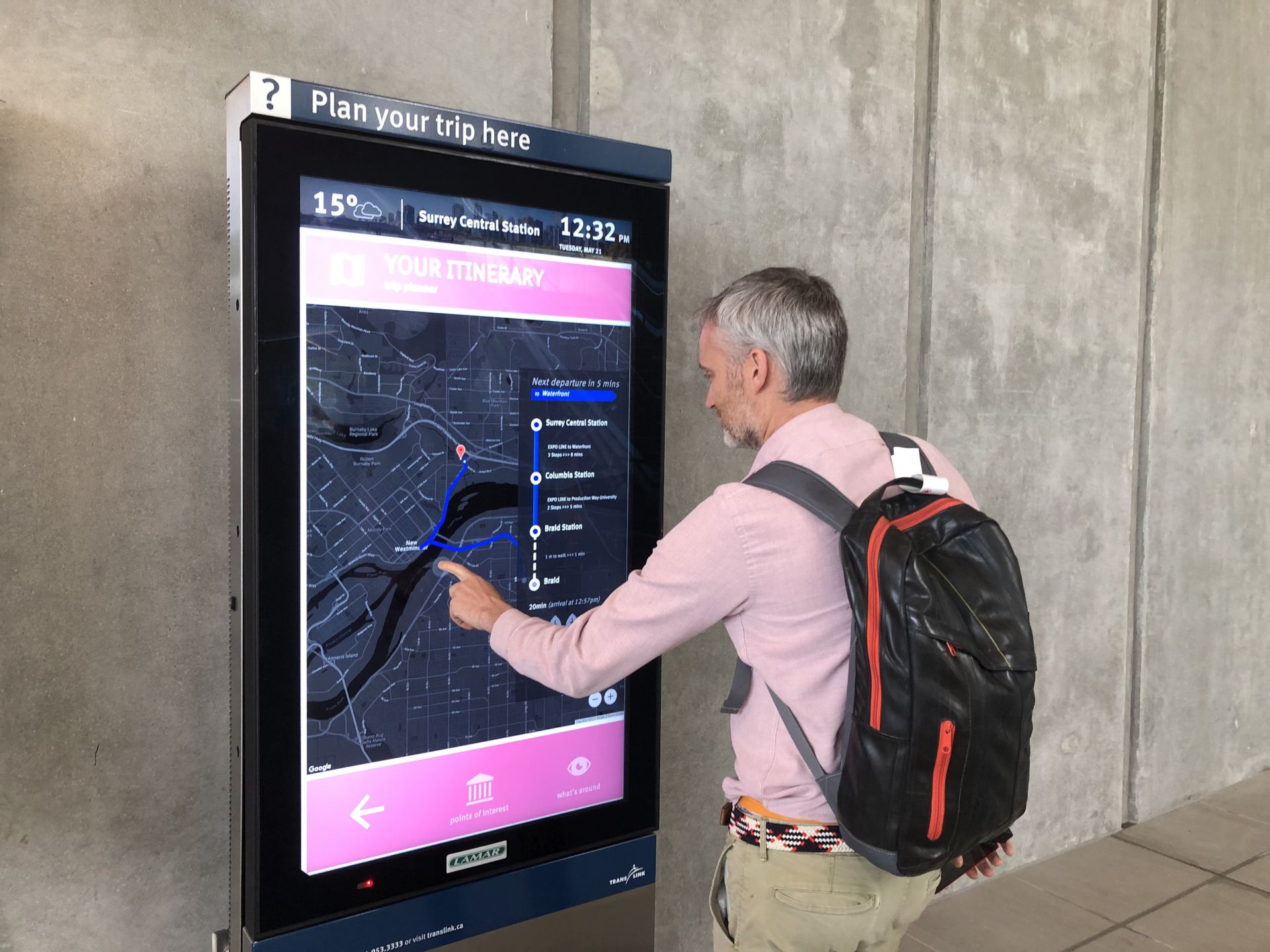 TransLink Touch-Screen Kiosk