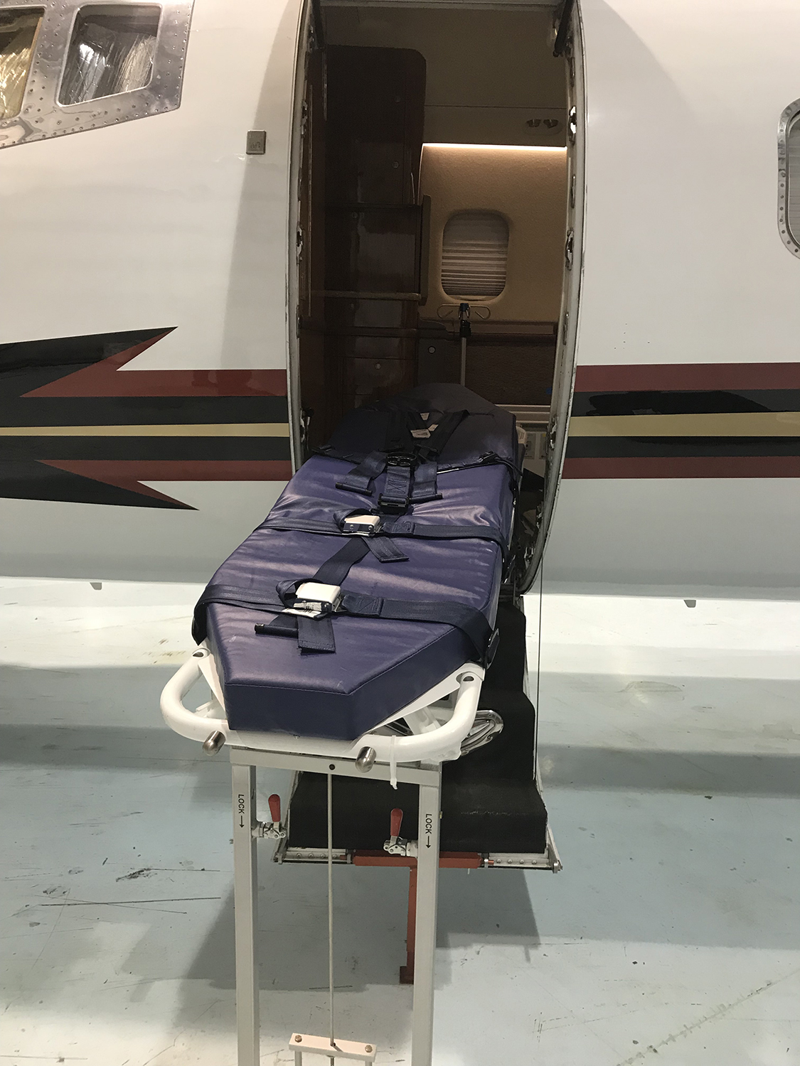 AirCARE1's Learjet Air Ambulance Loading Ramp