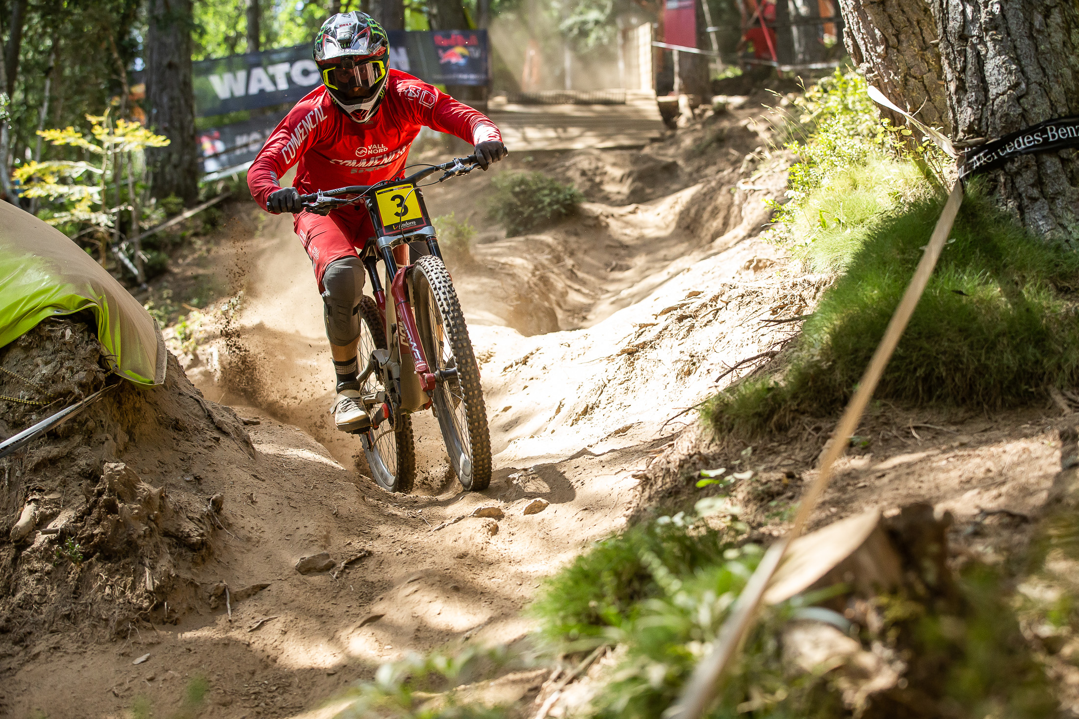 Monster Energy’s Amaury Pierron Takes Fourth Place at the UCI Mountain Bike World Cup Downhill  in Vallnord, Andorra