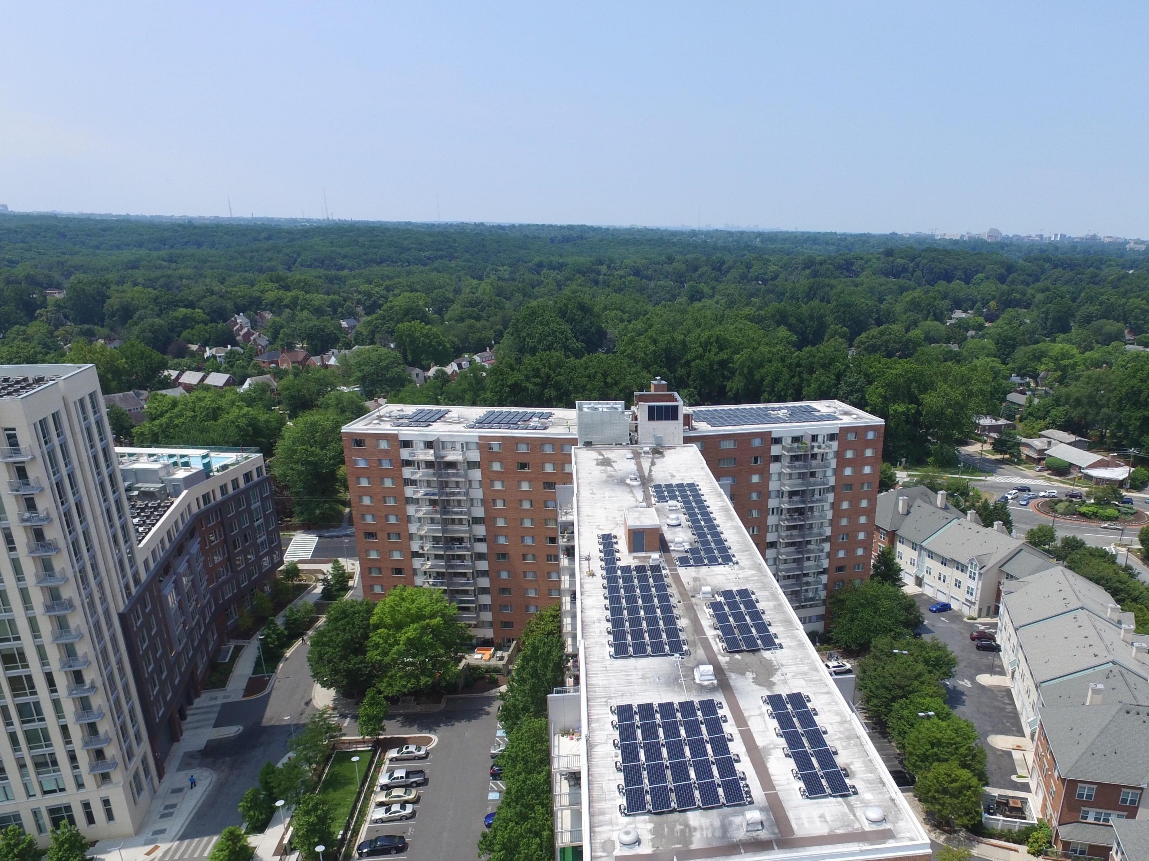 Solar PV Panels on the roof of Blair House