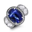 Ice Queen Diamonds and Sapphire Ring by Beauvince Jewelry. 5.38 ct. oval sapphire, 2.13 cts. diamonds, set in 18K white gold