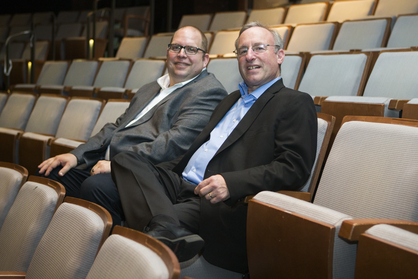 Co-Founding Directors Barry Feil and Alex Obuchowski in Sidney Harman Hall.