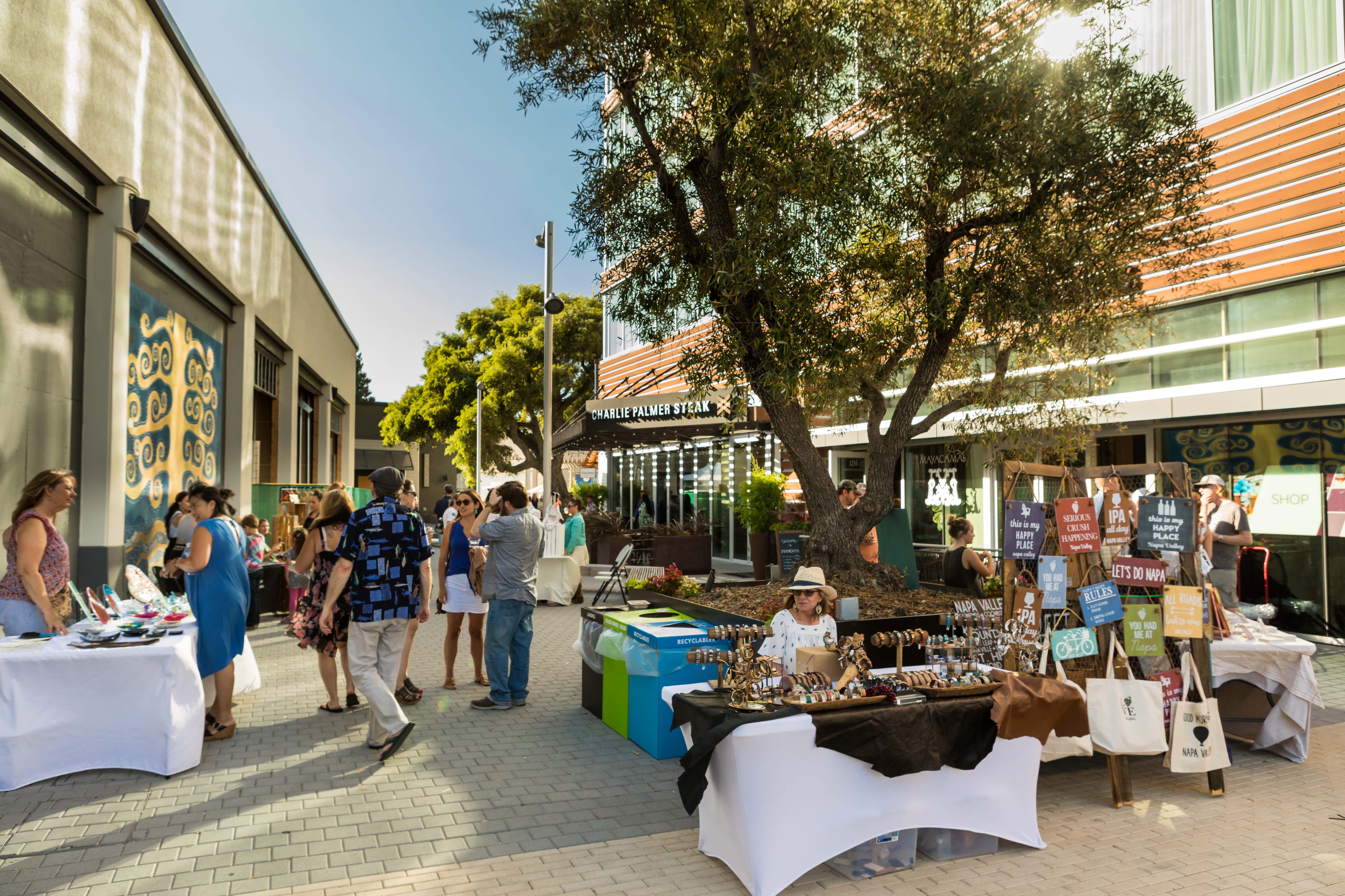 The First Street Napa community offers distinctive fashion, gift and décor retailers, fine wine and dining options, along with a boutique hotel and creative office spaces.