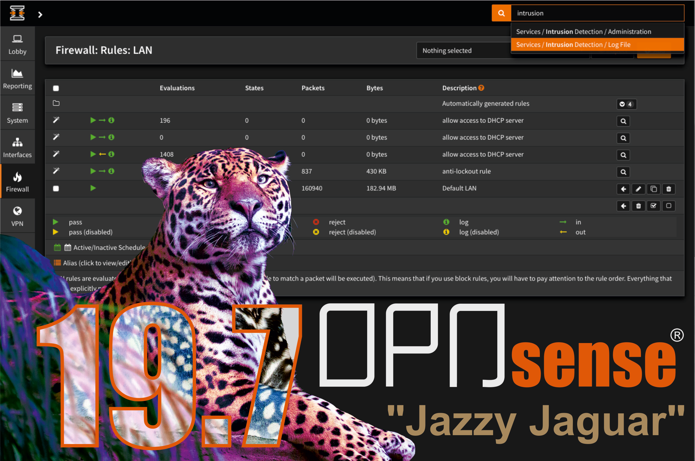 OPNsense 19.7 "Jazzy Jaguar" released