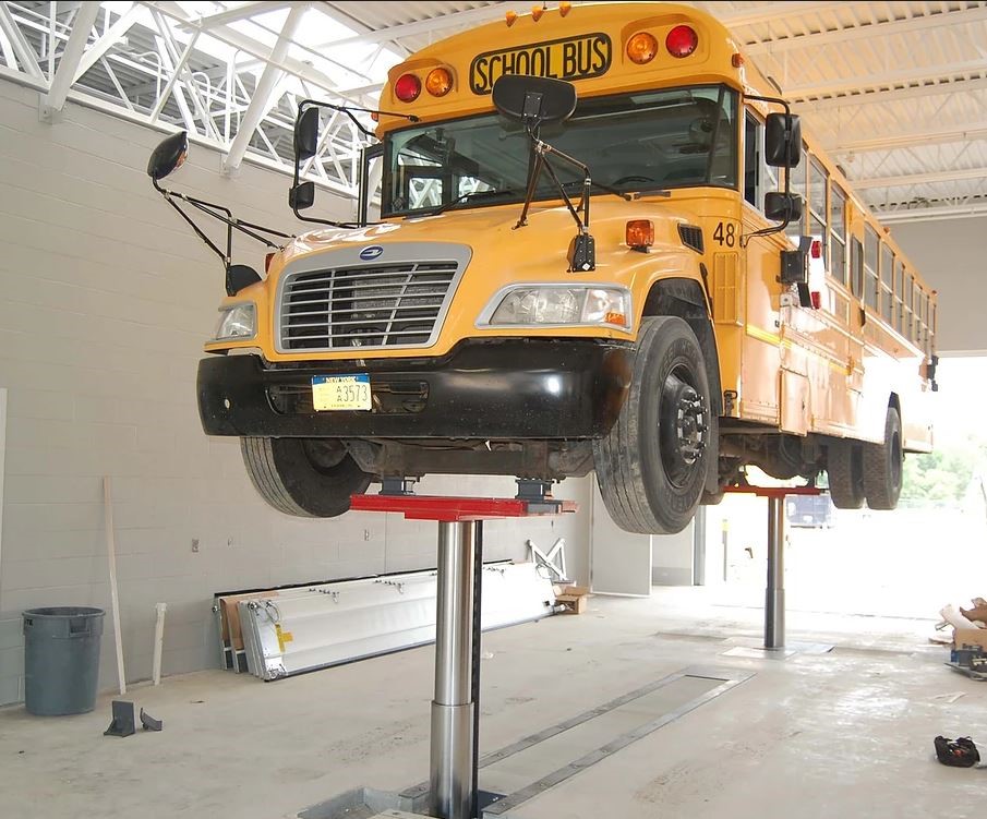 The pupil transportation sector has widely embraced the Stertil-Koni DIAMONDLIFT, which delivers rapid, efficient wheels-free lifting