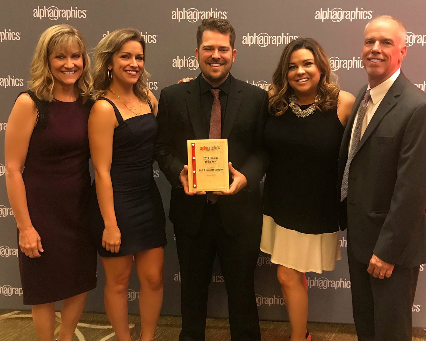 The Schepler Family Accepting the 2019 National Project of the Year Award