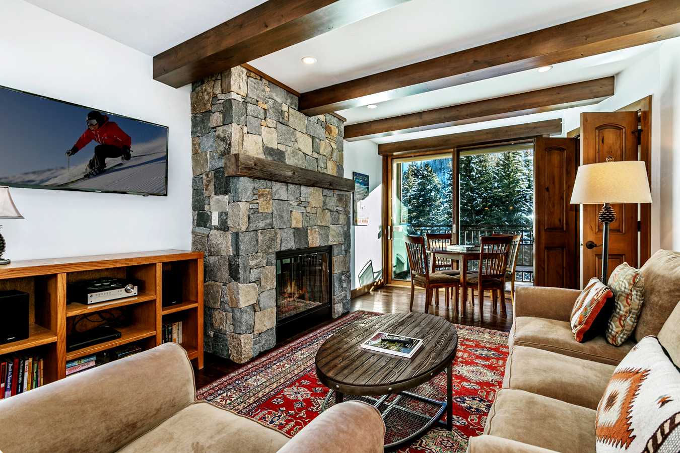 Individually decorated Antlers at Vail guest suites range from one to four bedrooms, awarded Vail Valley’s highest Platinum ranking, and include separate living areas, kitchens and private balconies.