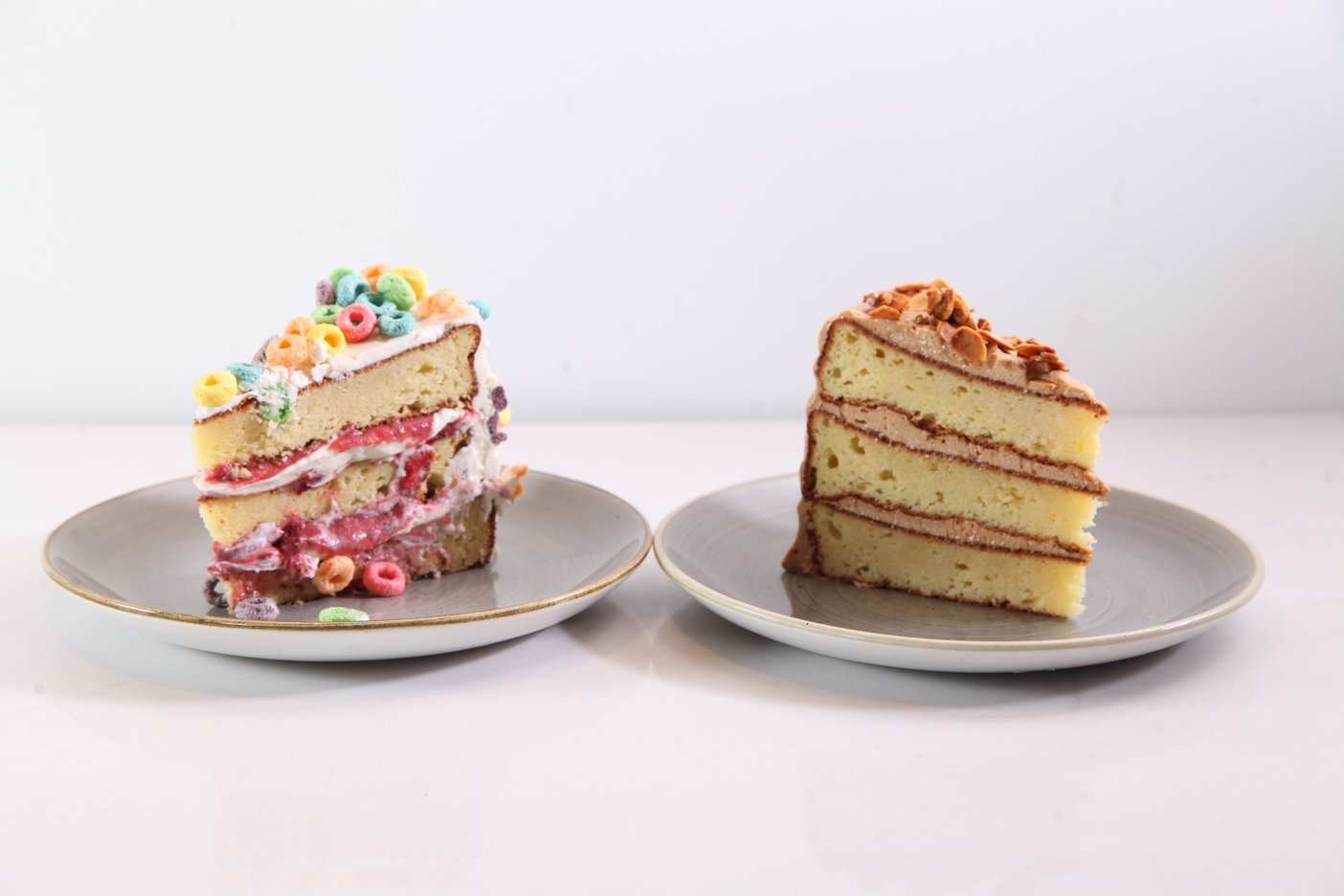 Some of the cake options now offered at Ebb & Flow, a grab-and-go dining concept from chef Francois Payard.