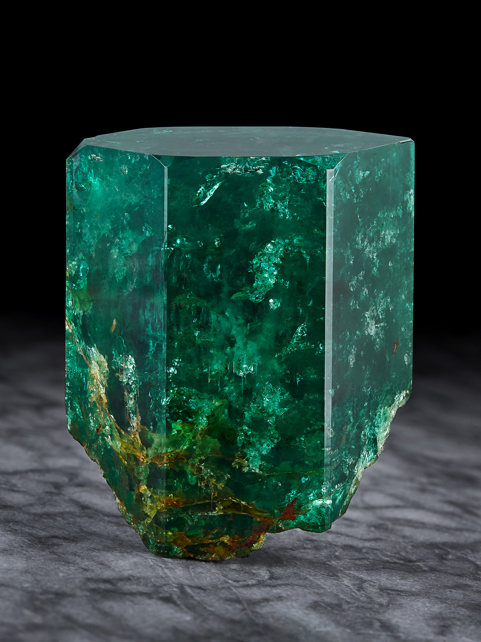 Emerald Crystal, from the Muzo Mine, Colombia. Dr. Eugene Meieran Collection. Image by Evan D'Arpino.