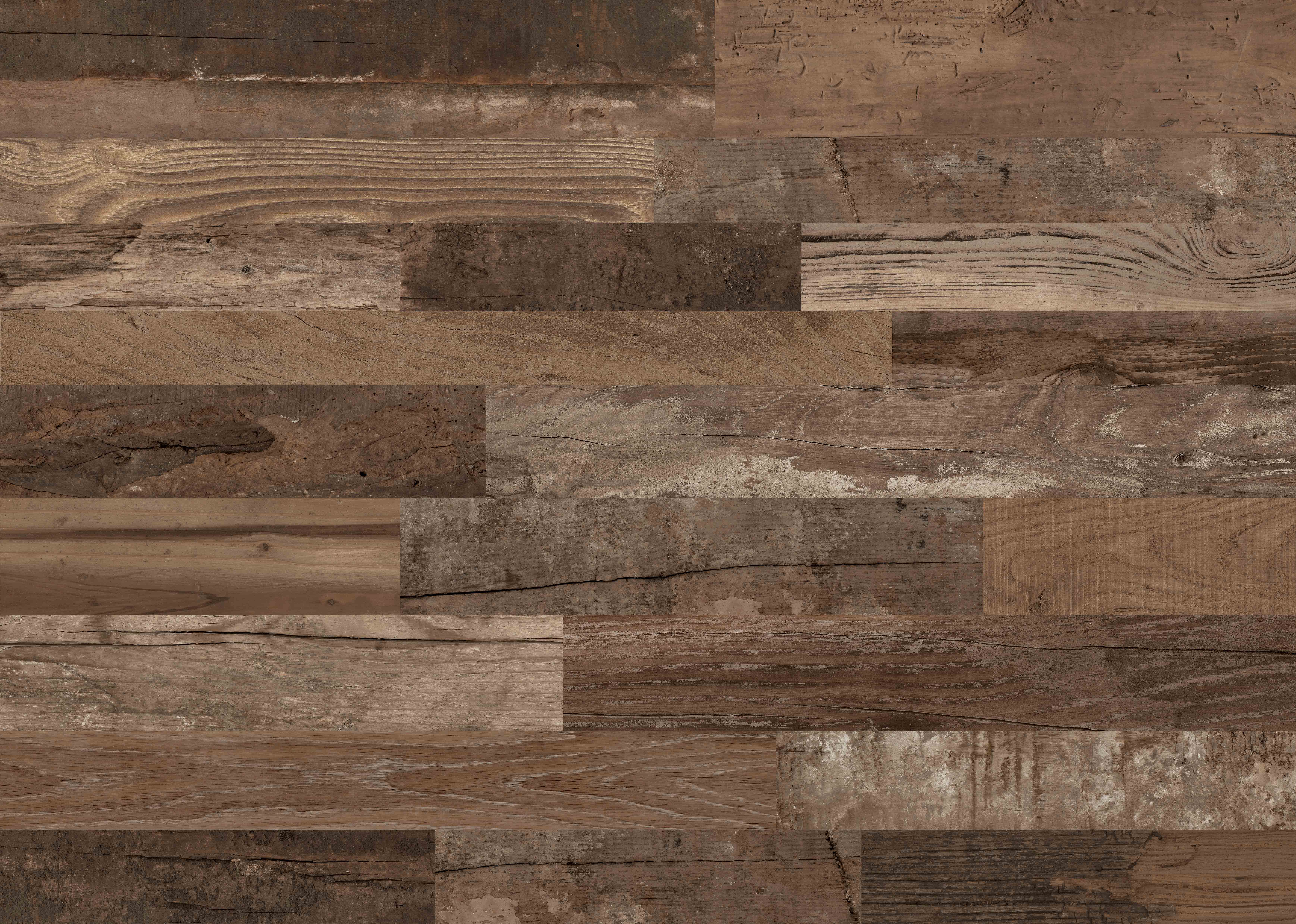 The look of distressed wood gives Mirage's Noon Collection a Modern Farmhouse appeal.