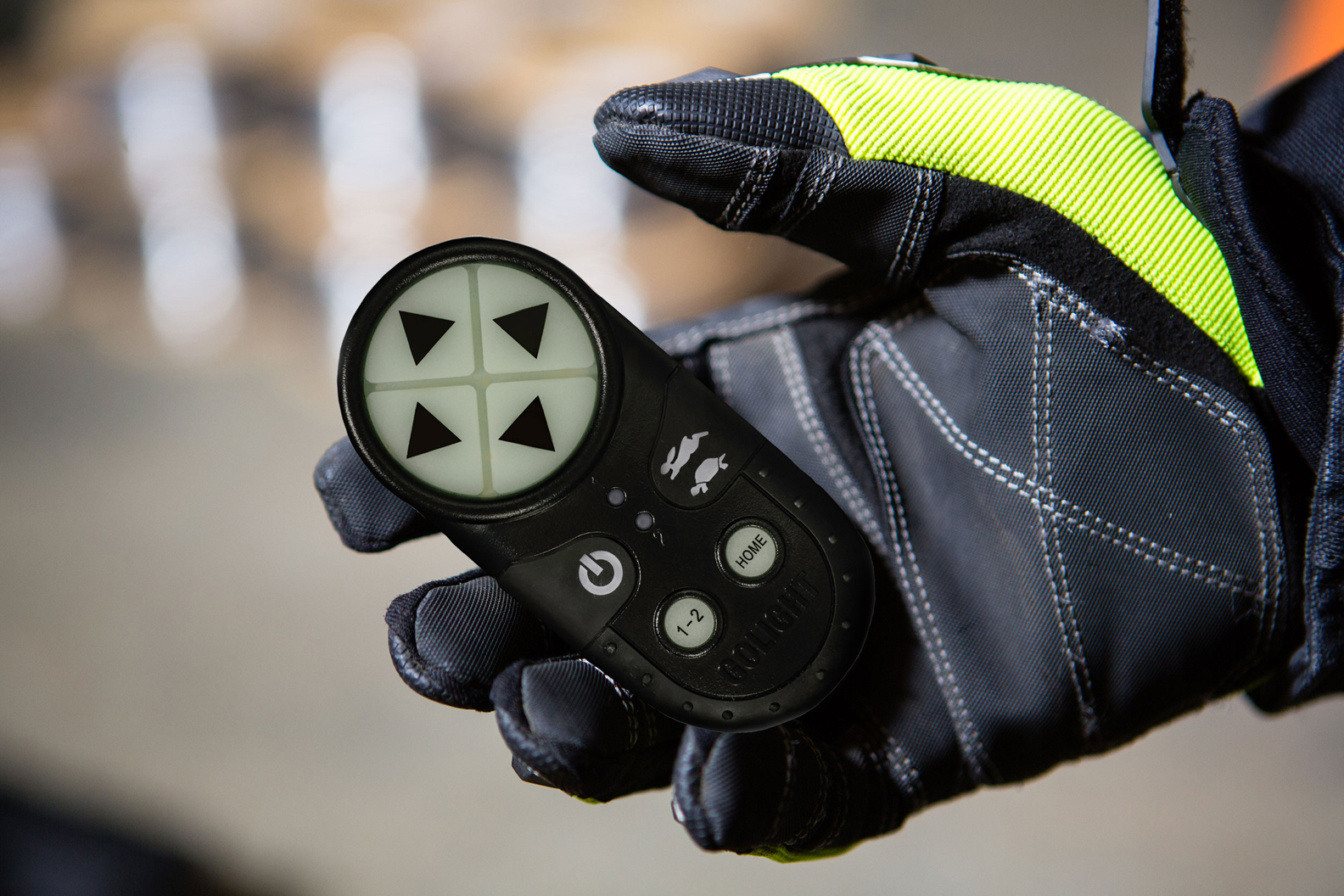 Large buttons are easy to access even with gloved hands, and fluorescent iconography makes the controller buttons legible in dark or low-light conditions.
