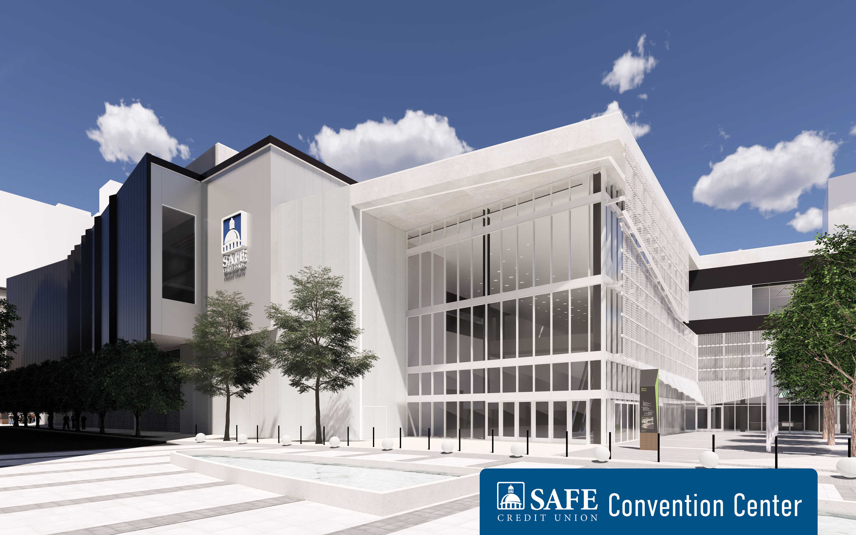Artist's rendering of the SAFE Credit Union Convention and Performing Arts Center.
