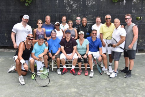 Some of the more than 40 enthusiastic tennis players who attended Calvary’s event this year.