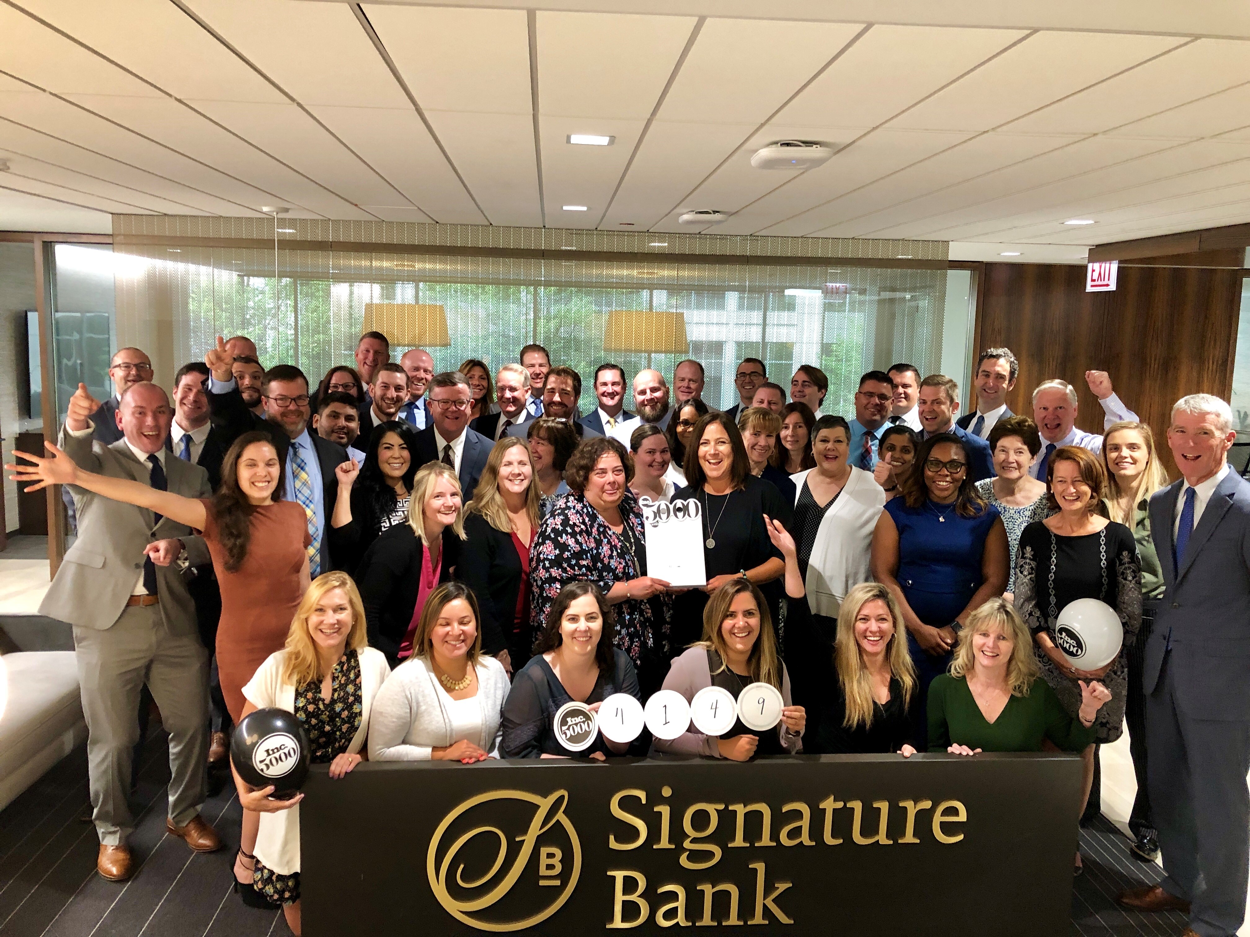 Signature Bank Celebrates Being Named to the Inc. 5000