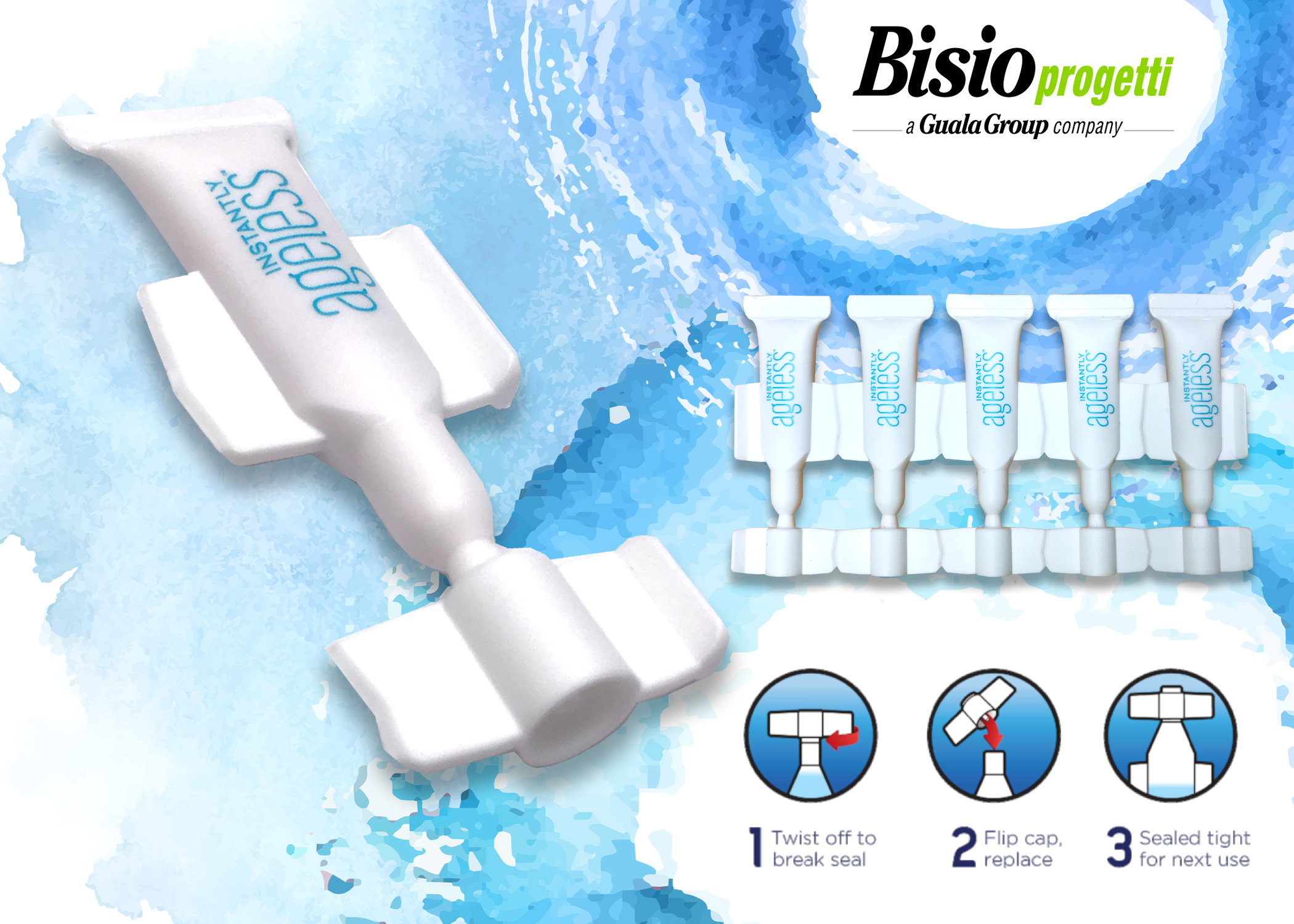 The strips, from Bisio Progetti, A Division of the Guala Group, consists of five resealable breakaway vials in sizes from 0.3 to 10.0 milliliters.