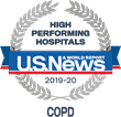 U.S. News and World Report High Performing Hospital for COPD seal