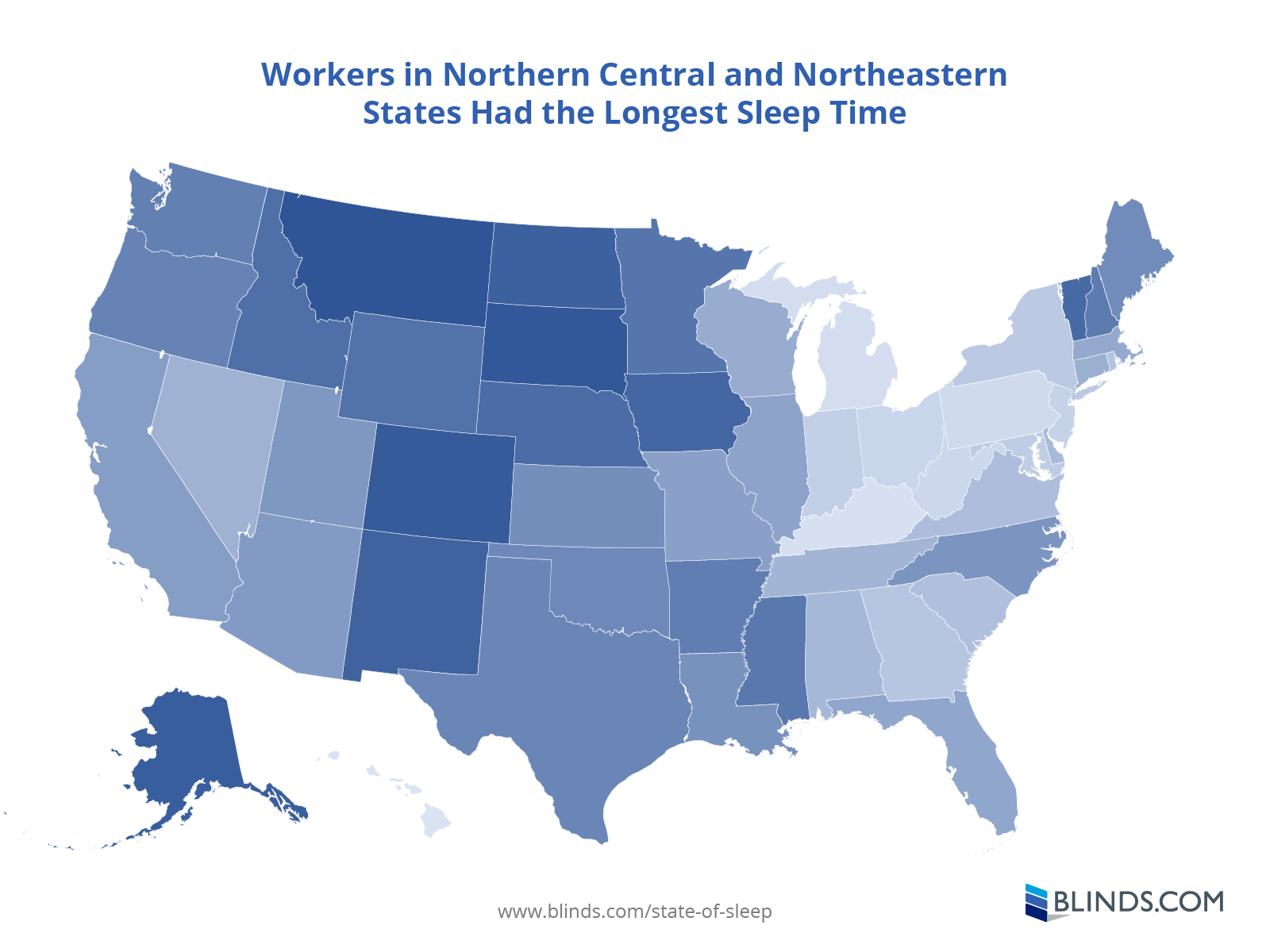 Workers in Northern Central and Northeastern States Had the Longest Sleep Time