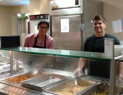 DDE involved in community outreach programs such as meal service at the San Diego Rescue Mission.