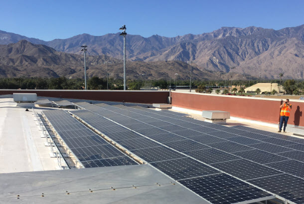 DDE contractor customer Sullivan Solar Power award-winning project Cathedral City High School.