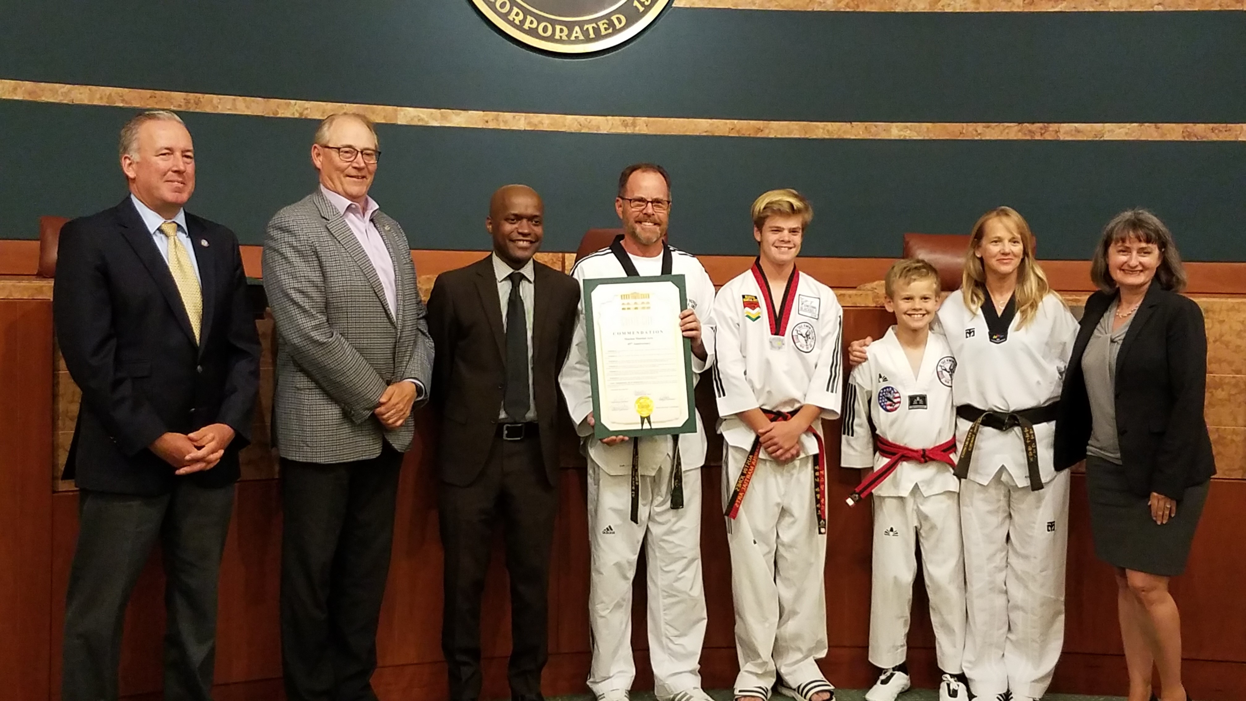 45th Anniversary Commendation from Culver City Council