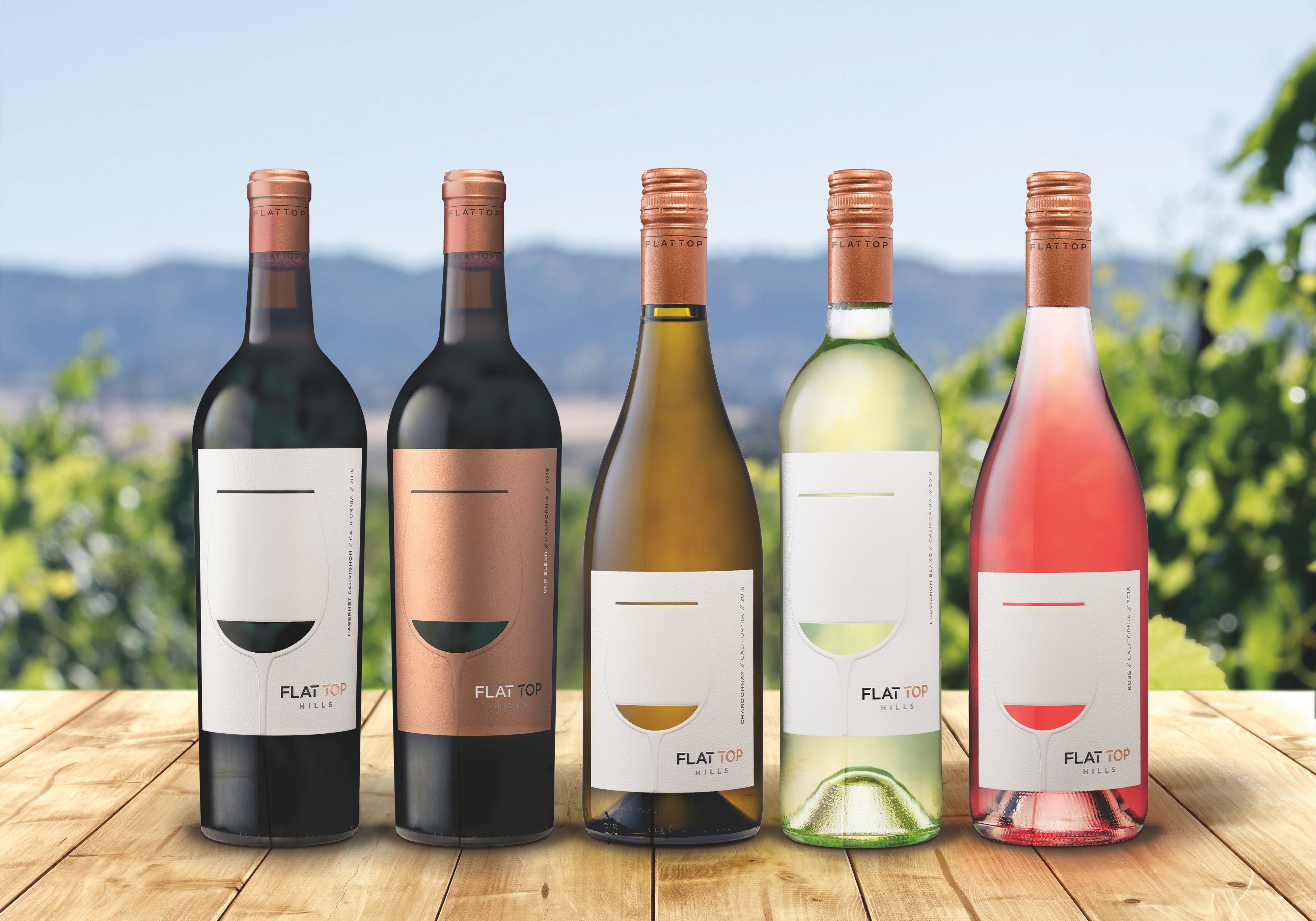 With bold flavors, a distinctive fruit-forward style, and sleek design, Flat Top Hills wines are available nationwide.