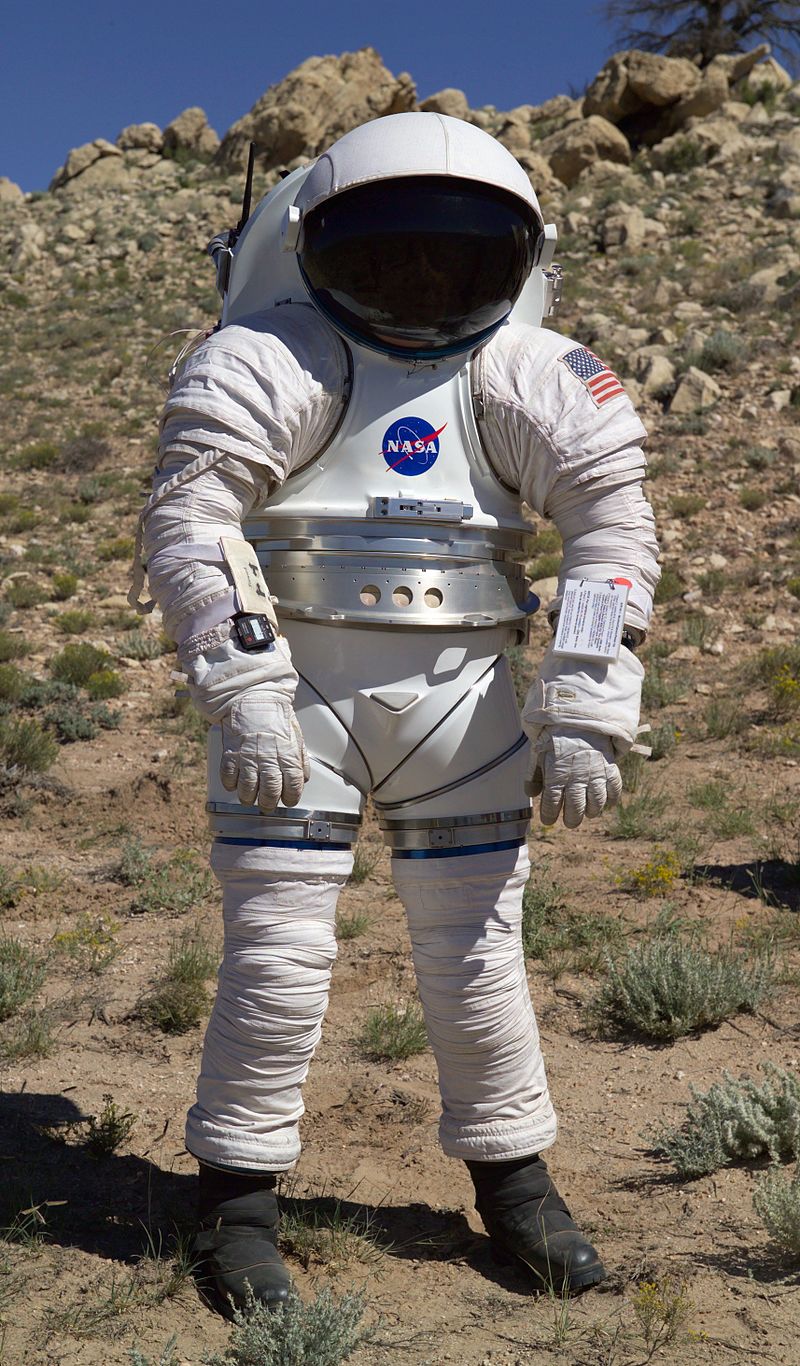 ILC Dover’s Mark III spacesuit, delivered in 1989, is used by NASA for planetary spacesuit testing. (Photo/NASA)