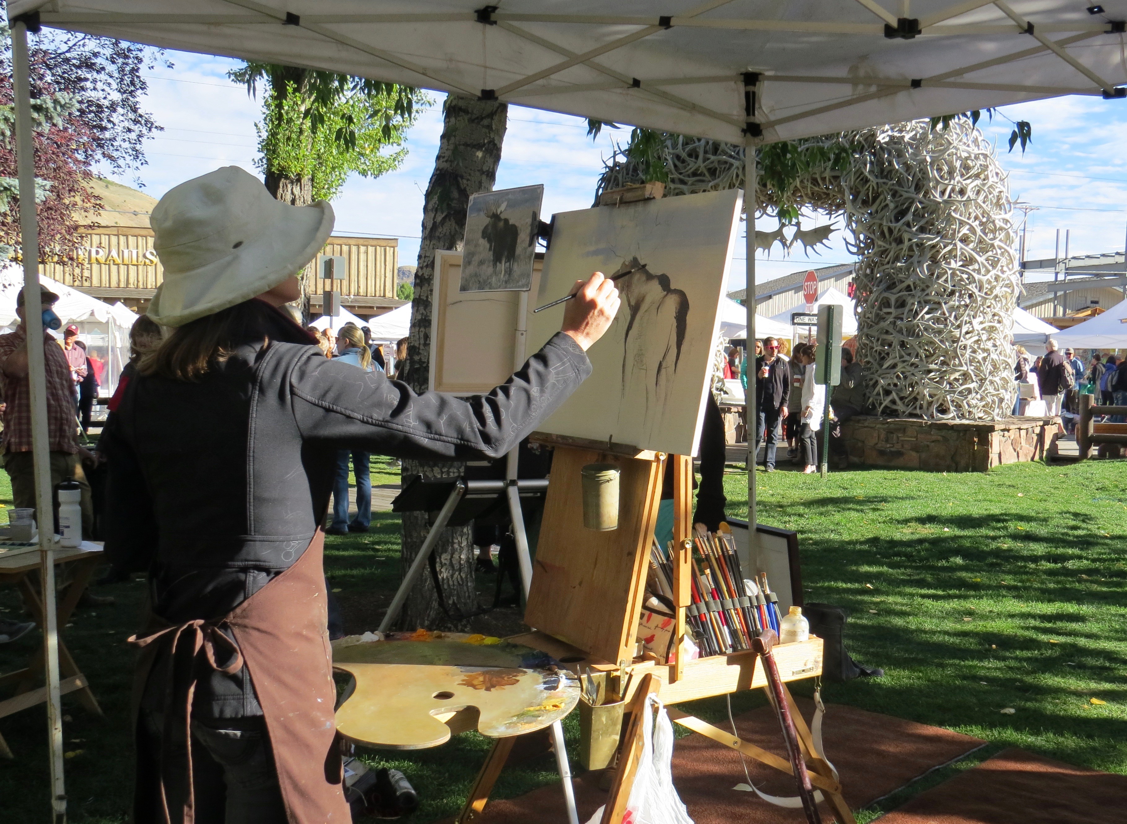 The annual Fall Arts Festival QuickDraw is a highly popular event where dozens of talented artists have 90 minutes to complete their masterpieces as spectators watch.