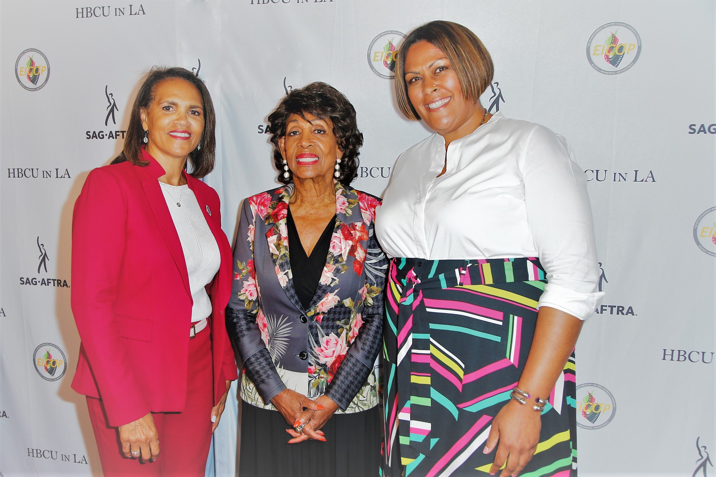 L-R: Stacy Milner, Hon. Maxine Waters, Tashia Mallette