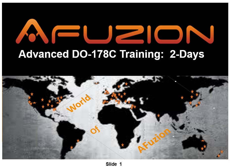 AFuzion's Proprietary Advanced DO-178C Training - Now Available Worldwide