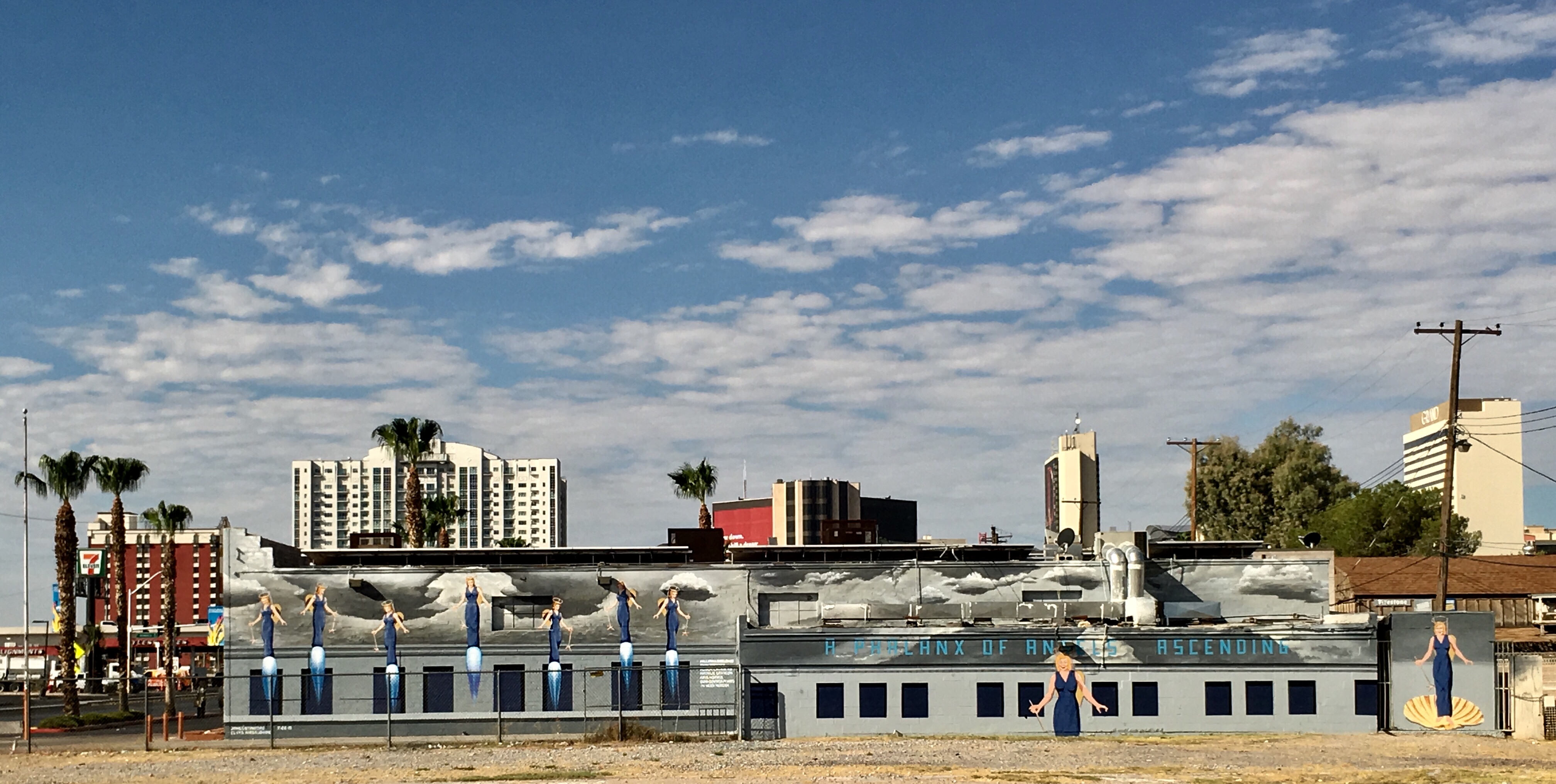 "A Phalanx of Angels Ascending' by James Stanford at The 705 building in Downtown Las Vegas.