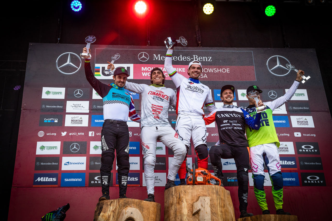 Monster Energy's Amaury Pierron Takes Second, Troy Brosnan Takes Third, Danny Hart Takes Fourth, and Loris Vergier Takes Fifth in the UCI Mtn Bike Overall World Cup Series Championship