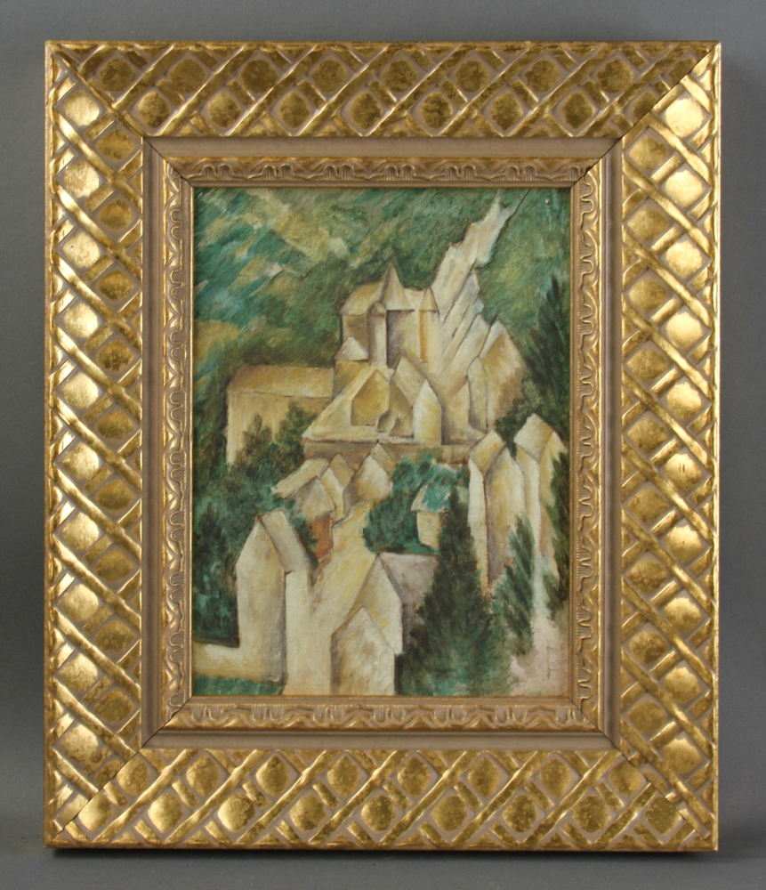 Circa 1909, Georges Braque, L'Eglise de Carrieres-Saint-Denis, oil on canvas, signed G. Braque verso
