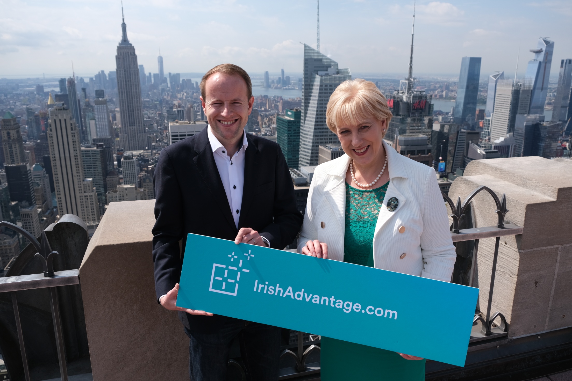 US Office Opening Minister Heather Humphreys with Andrew Flood CEO Prodigy Learning