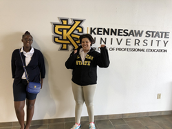 Two Cumberland Academy students at Kennesaw State University for dual enrollment