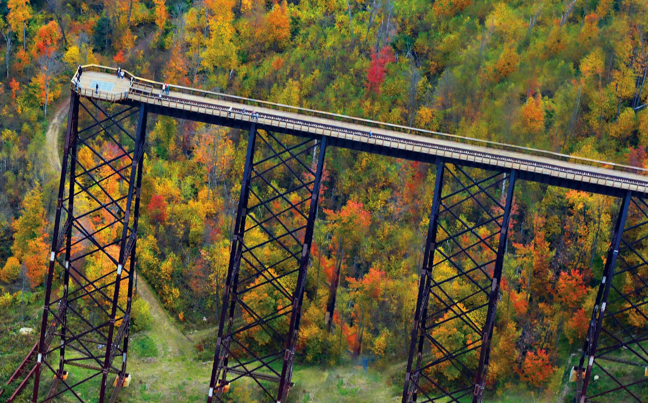 Kinzua Sky Walk in the Kinzua Bridge State Park in Mt. Jewett, Pa.