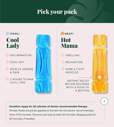 We give you choices - Hot or Cold Vulva Pads