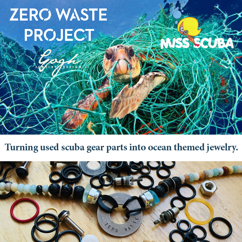 Turning used scuba gear parts into ocean themed jewelry