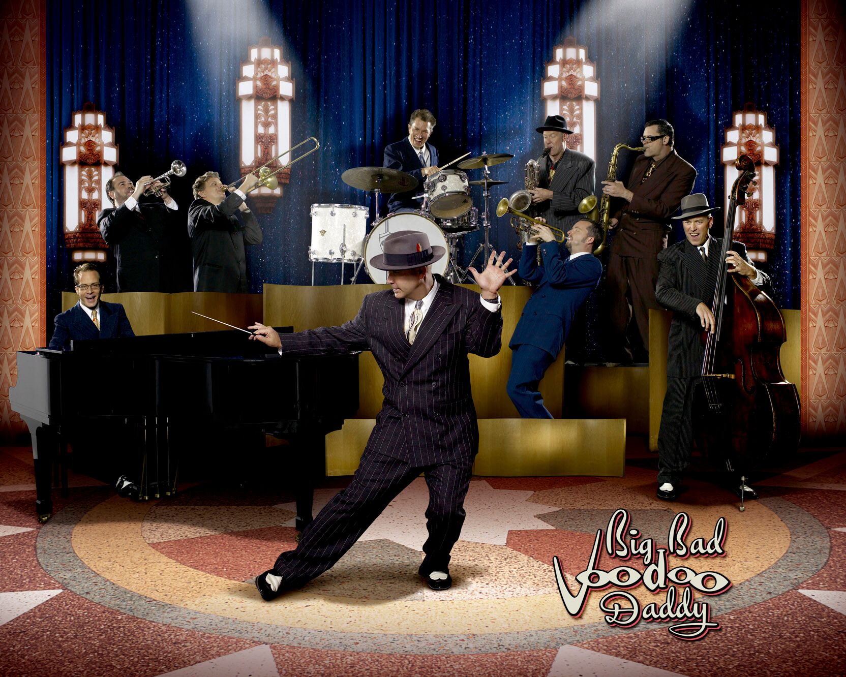 Big Bad Voodoo Daddy brings its horn-infused, high-energy show to jazz and swing fans during Pensacola's Foo Foo Festival.