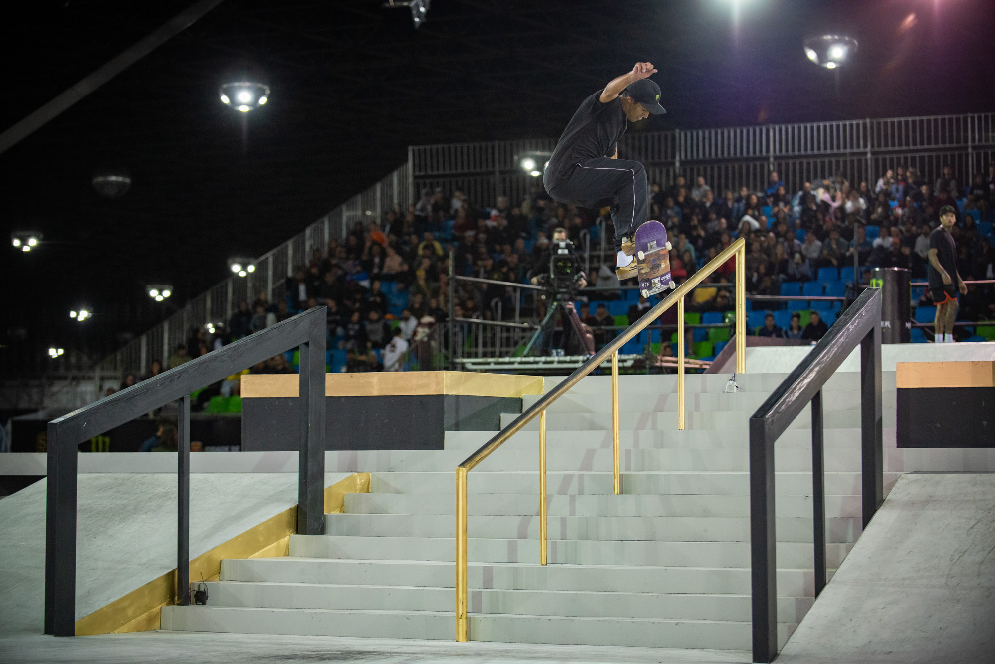 Monster Energy's Kelvin Hoefler Competed in Street League Skateboarding World Championships in Sao Paulo, Brazil