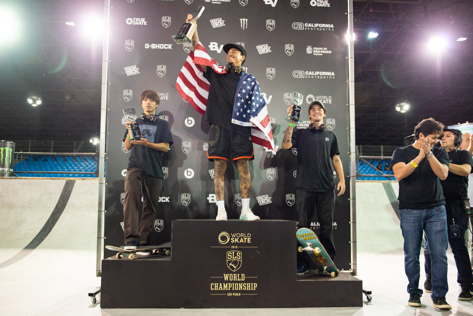 Monster Energy’s Nyjah Huston Takes First Place at the 2019 SLS World Championship in São Paulo