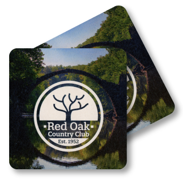Square coasters now available at Radix Branding Solutions
