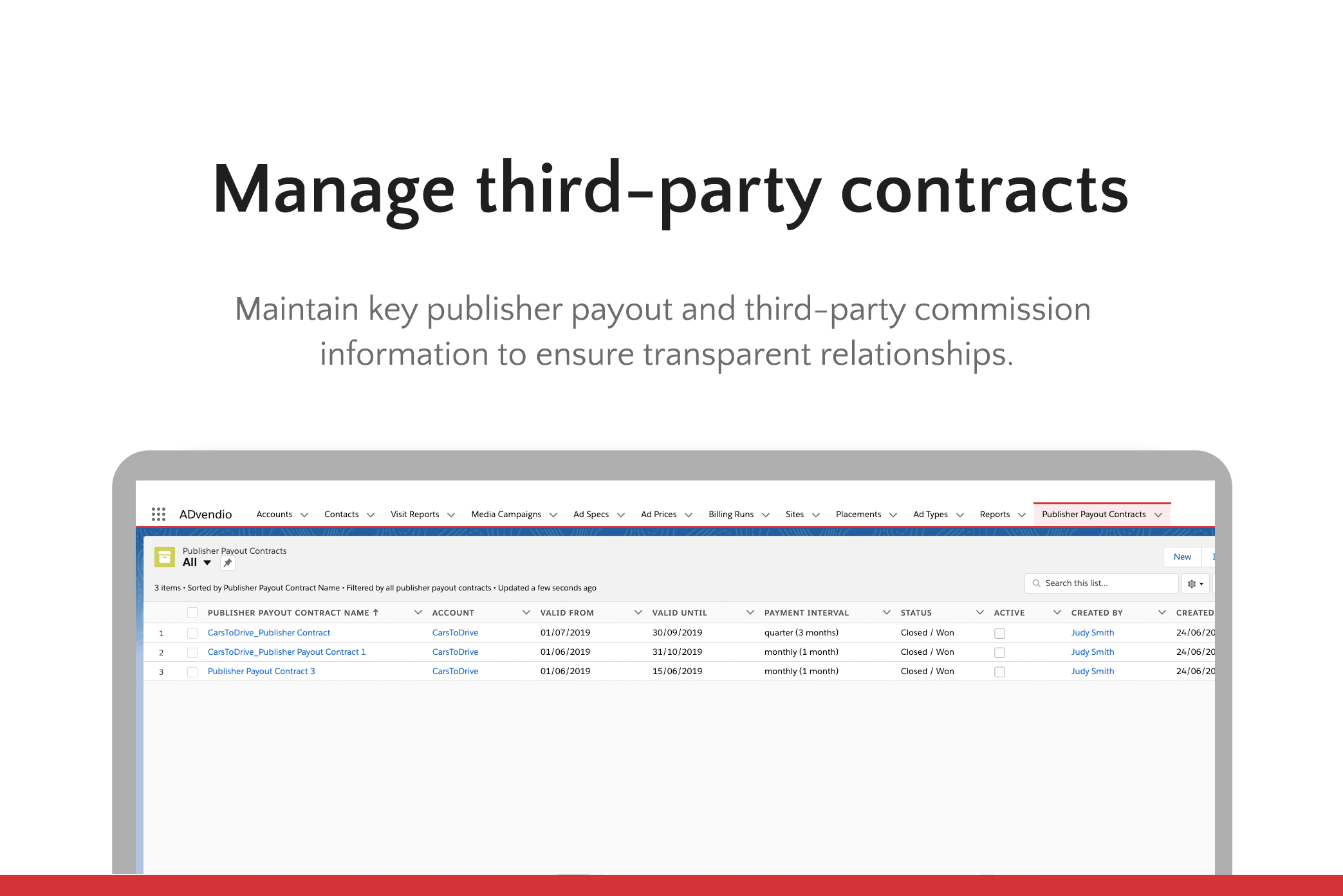 Manage Third Party Contracts