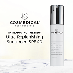 Ultra Replenishing Sunscreen SPF 40, designed to shield skin from three major sources of environmental damage: UV light, blue light, and pollution.