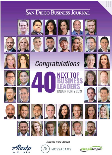 San Diego Business Journal's NEXT Top Business Leaders Under 40 awards program was established to recognize the contributions of San Diego's young business and community leaders.