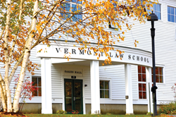Vermont Law School as pictured in autumn