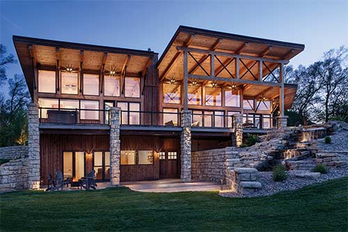 Eastern Nebraska Residence by PrecisionCraft Log & Timber Homes Earns Design Award
