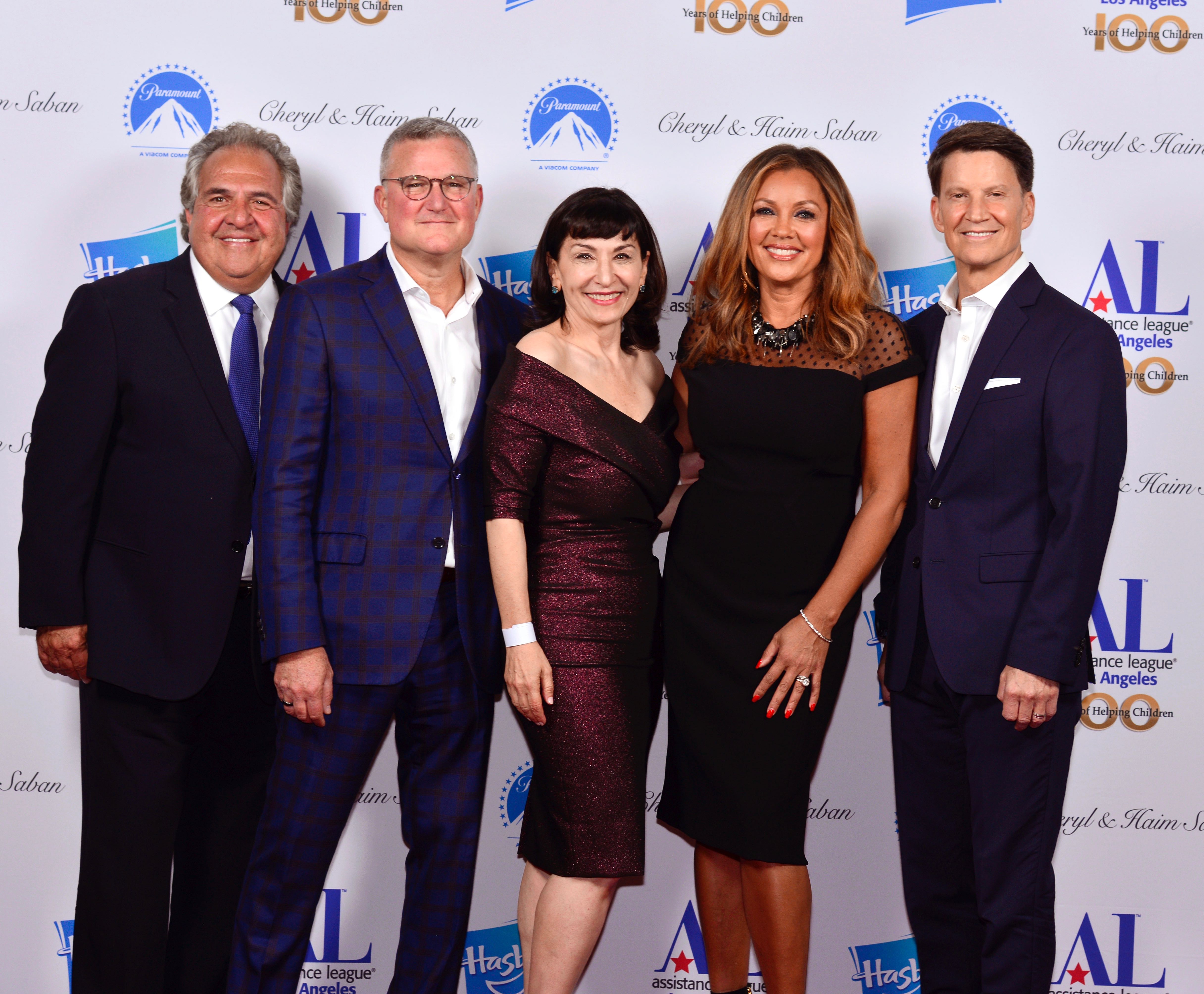 Celebrating 100 Years of Assistance League of Los Angeles: Jim Gianopulos, Chairman and CEO, Paramount Pictures; Steve Davis, Chief Content Office, Hasbro; Melanie Merians, CEO, Assistance League