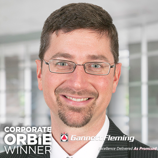 Corporate ORBIE Winner, Kevin Switala of Gannett Fleming, Inc.