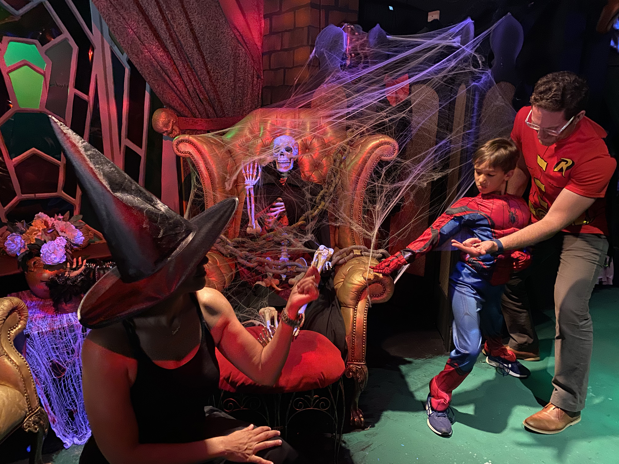 Spidey weaves a wicked web at Hotel of Spells at the world's largest children's museum.